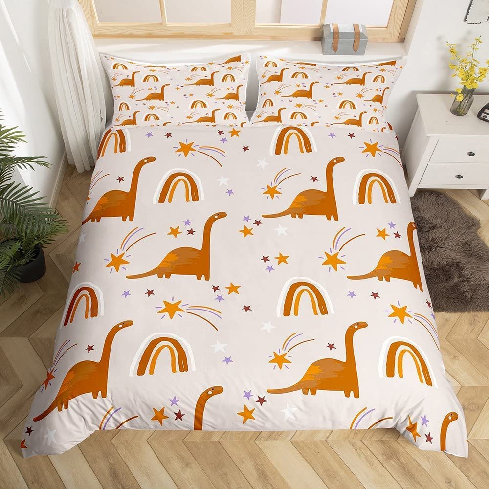 Parure de lit dinosaure de dessin animé pour transformer l'ambiance d'une chambre adulte