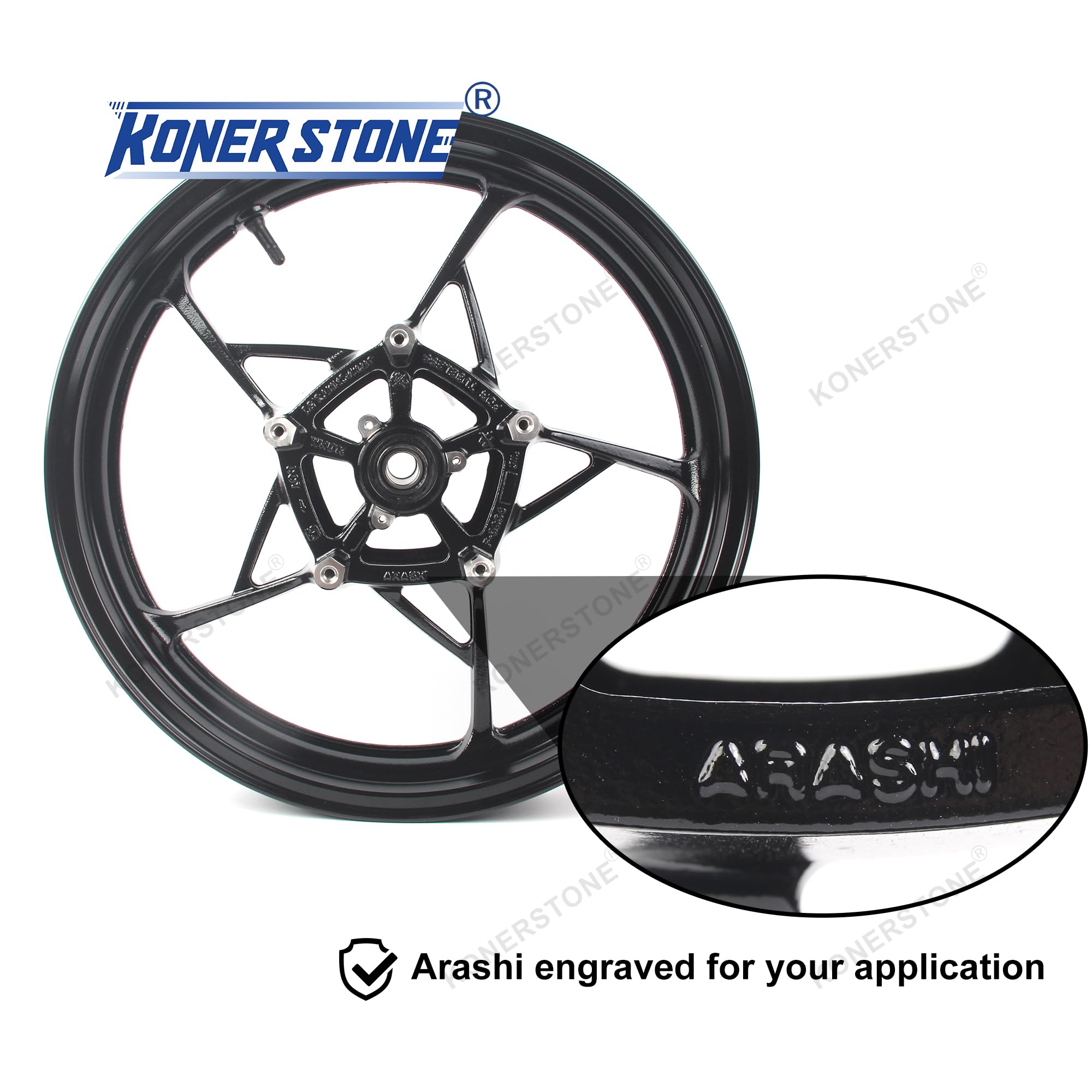 Llantas delanteras 3.5 x 17 pulgadas para Ninja 650 Z650 Z900 2017-2025 / Z900SE 2022-2025 Accesorios Z900 Z650 Ninja 650 Rueda 2018-2021