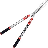 gonicc Professional Adjustable Hedge Shears 33-46" Extendable, SK-5 Steel Wavy Blades, Shock-Absorbing Garden Trimmers