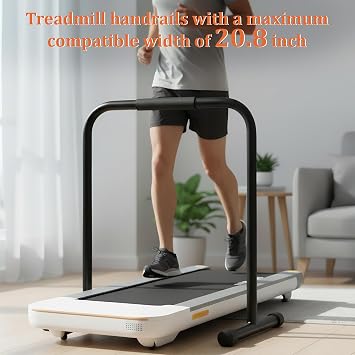 Adjustable Walking Pad Handle Bar Only, Treadmill with Handles Suitable Treadmills with Width Not Exceeding 20.8 Inches, Treadmill Handles Feature Non-Slip Rubber Pads, Easy to Assemble