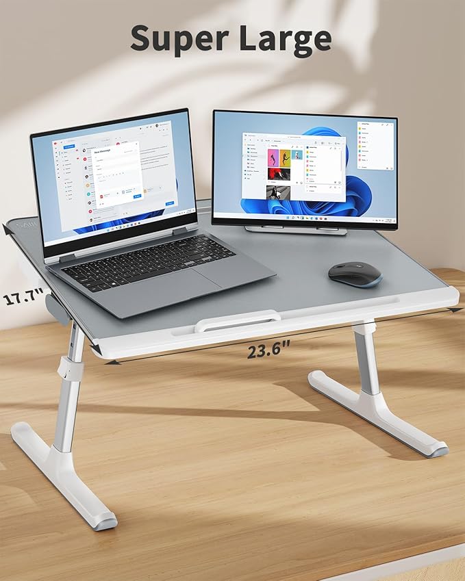 Mesa portátil para cama SAIJI 60x45 cm ajustable miniatura 3