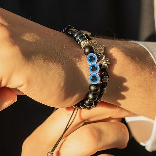 Miniatura 2 de EXCEART 100pcs Devils Eye Loose Beads Turkish Evil Eye Spacer Beads Round Resin Loose Ball Beads for DIY Bracelet Jewelry Making Craft