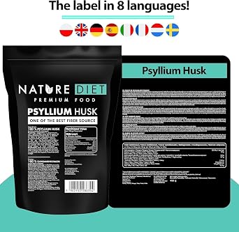Nature Diet Psyllium Husk, 450g, High-Fibre Content