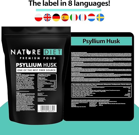 Nature Diet Psyllium Husk, 450g, High-Fibre Content