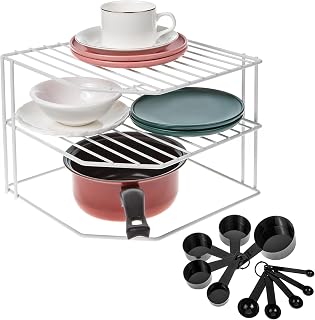 3-Tier Kitchen Organizers And Storage Shelf - Kitchen Cabinet Organizer - Kitchen Organizer Shelf - Corner Shelf Kitchen - Countertop Organizer - Plates & Dishes Organizer - Home Storage
