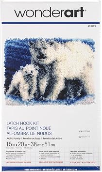 Wonderart Arctic Family Latch Hook Kit, 15" X 20"