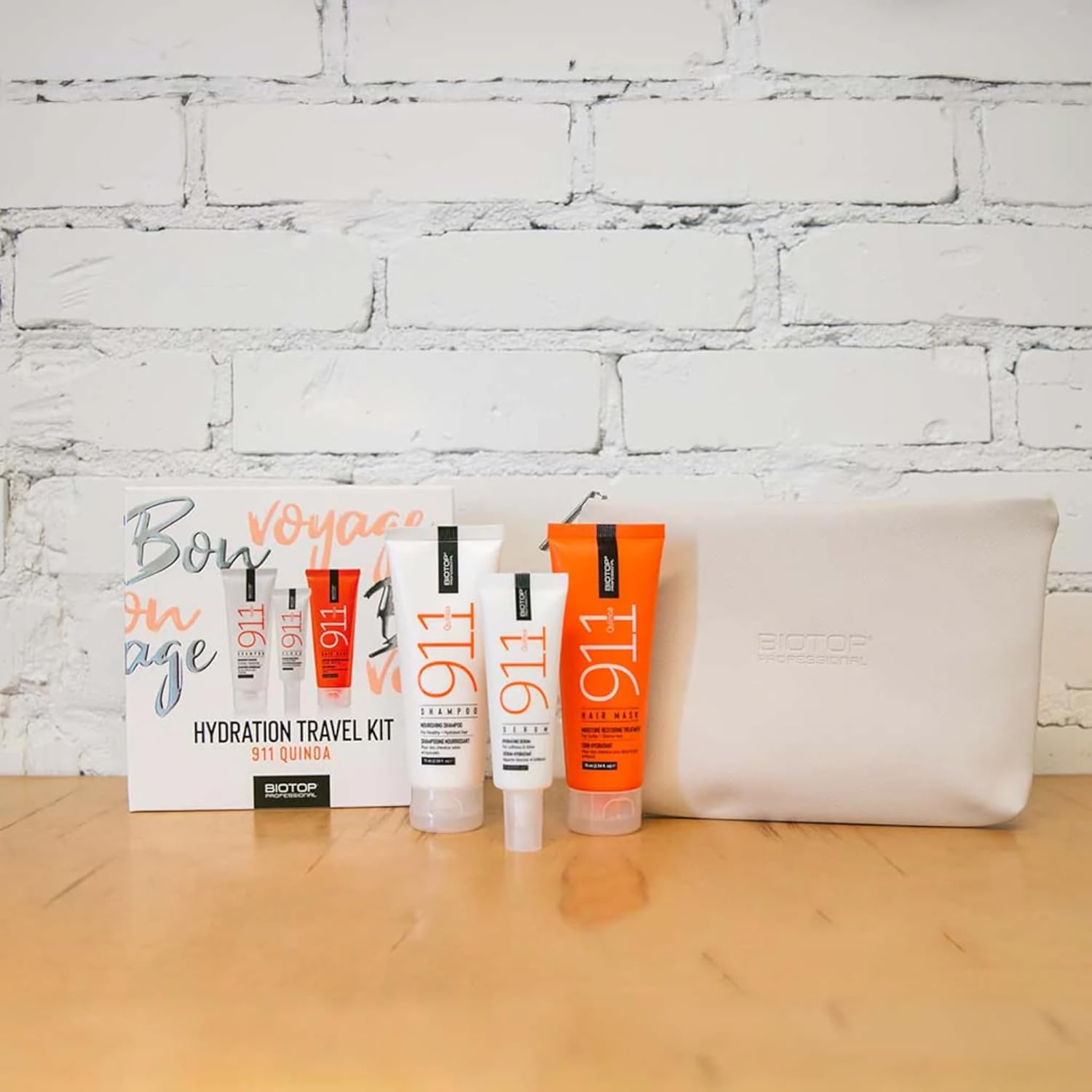 Biotop Professional 911 Quinoa Hydration Travel Kit - Nourishing Shampoo & Deep Conditioning Hair Mask & Serum - Travel Set for Dry Damaged Hair - Boosts Softness & Shine (3 Count) - Image 2