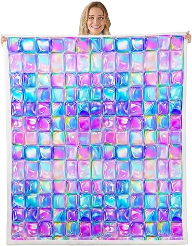 Vista 13 de Manfei Manta de vellón con estampado de mariposas y flores, diseño romántico de corazón para cama, sofá, decoración de habitación de niños y niñas