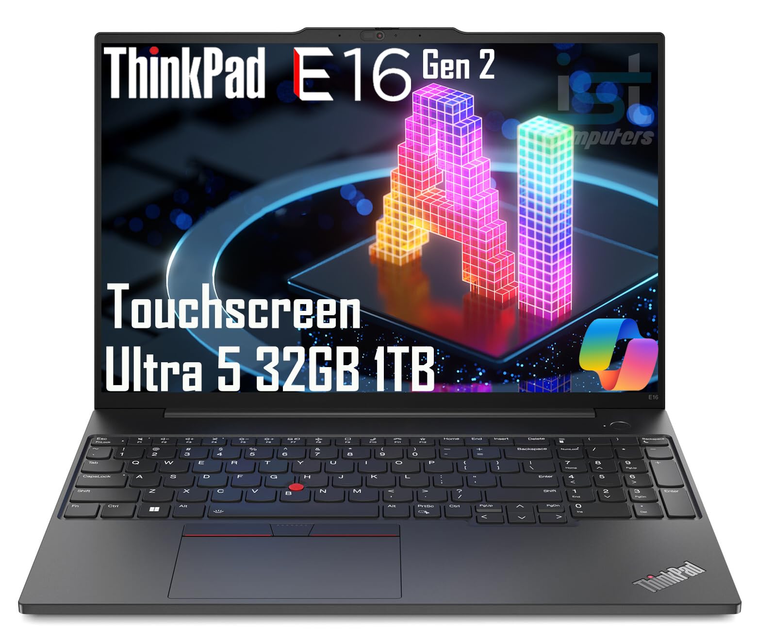Lenovo ThinkPad E16 Gen 2 Business AI PC Laptop (16" FHD+ Touchscreen, Intel 12-Core Ultra 5 125U (> i7-1355U), 32GB DDR5, 1TB SSD) Backlit,