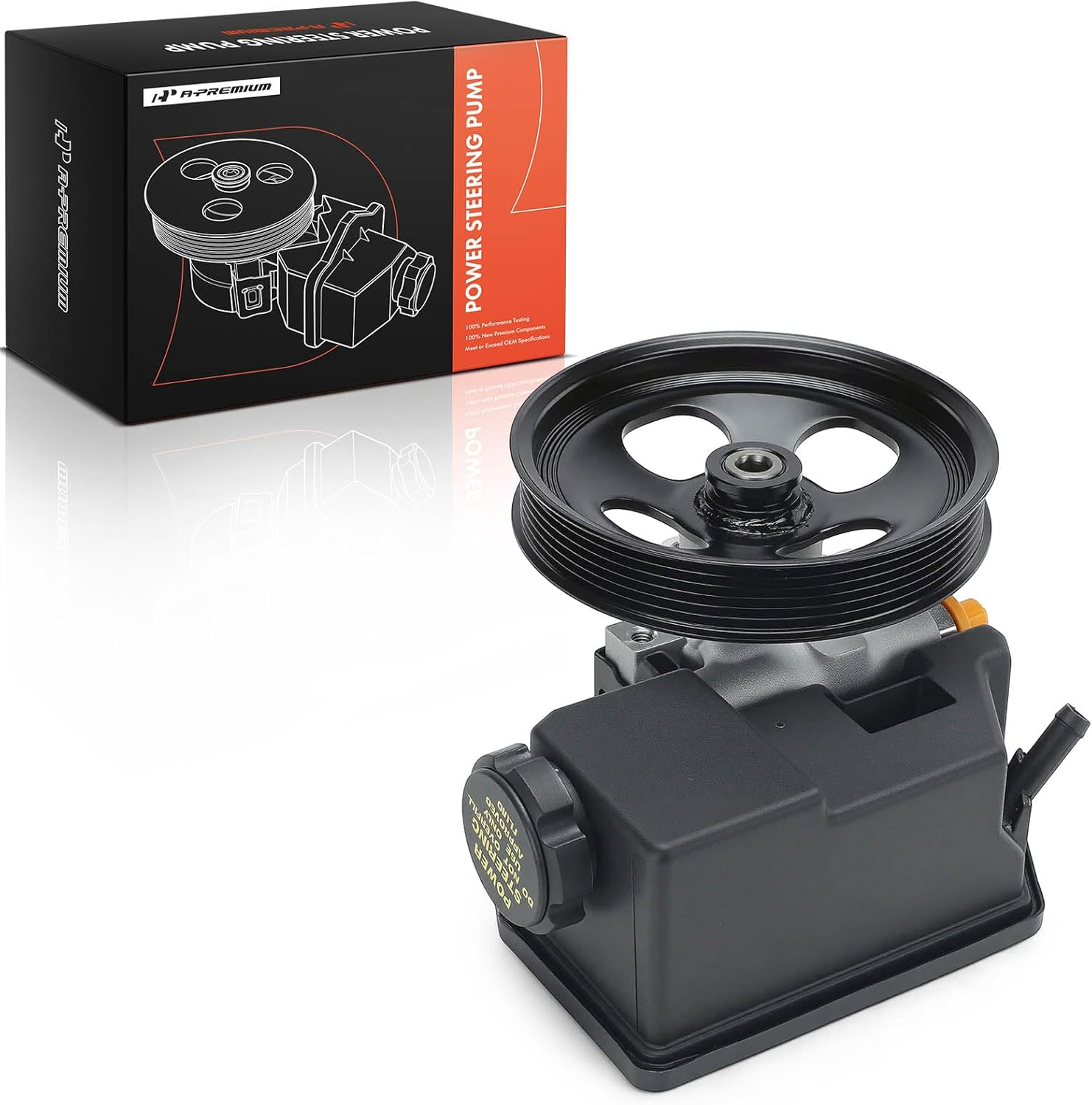 A-Premium Power Steering Pump, with 6-Groove Pulley & Reservoir, Compatible with Chevrolet Colorado 2004-2012 & GMC Canyon 2004-2012 & Isuzu i-280 2006, i-290 2007-2008, i-350 2006, i-370 2007-2008