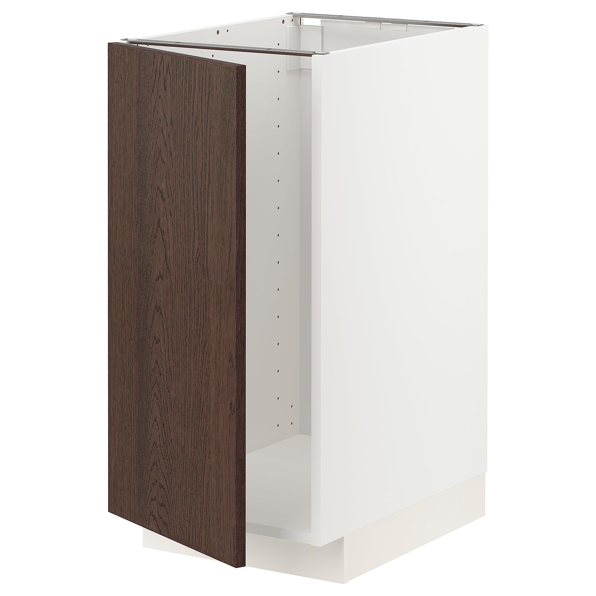 Meuble bas METOD pour évier et tri des déchets blanc marron Sinarp 40x60 cm