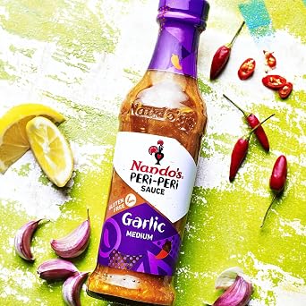 Nando's Garlic PERi-PERi Sauce - Gluten Free - Non GMO - 4.7 Oz (2 Pack)