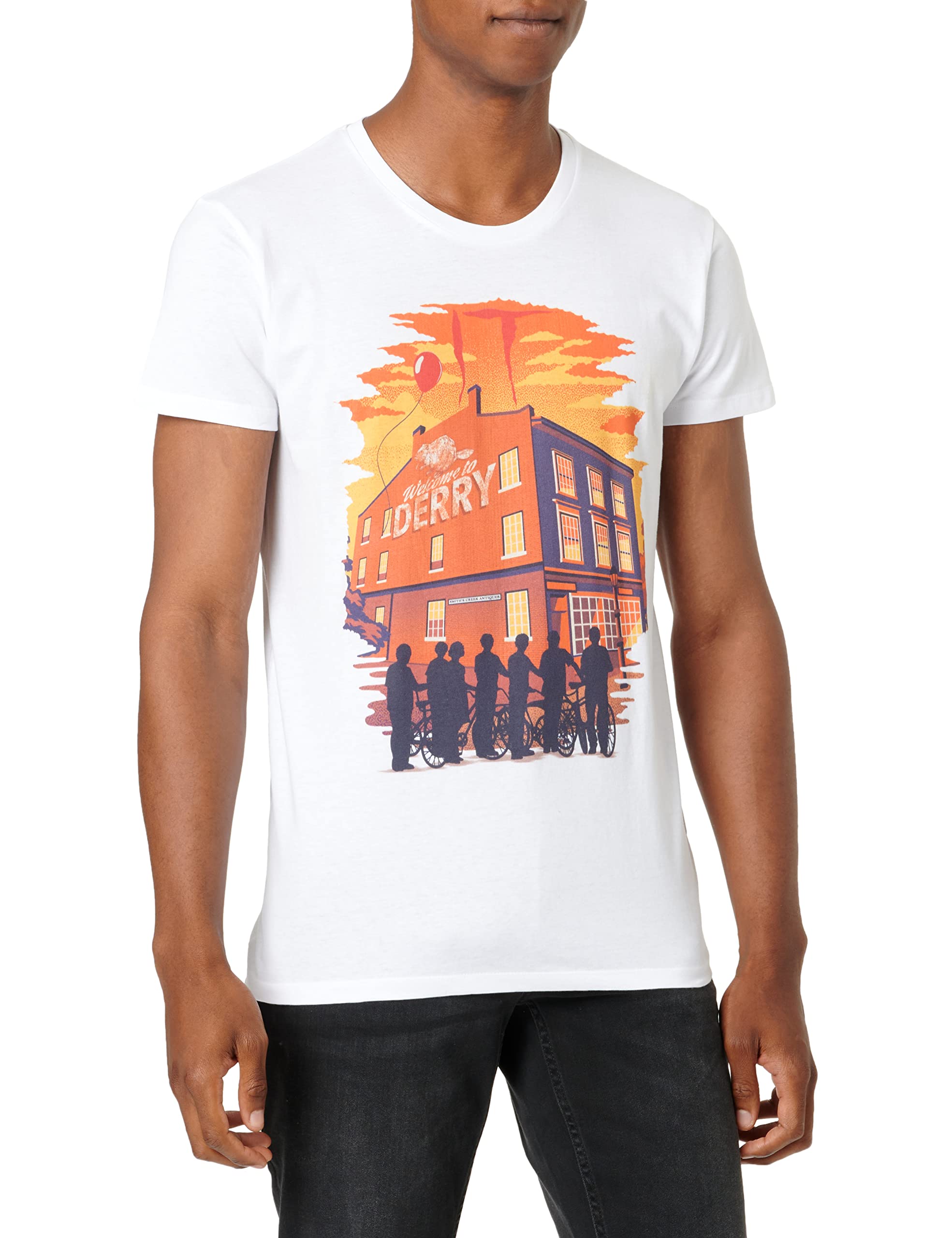 TG. S) Disney Mejackdts016 T-Shirt, Bianco, S Uomo - NUOVO 3664794602917