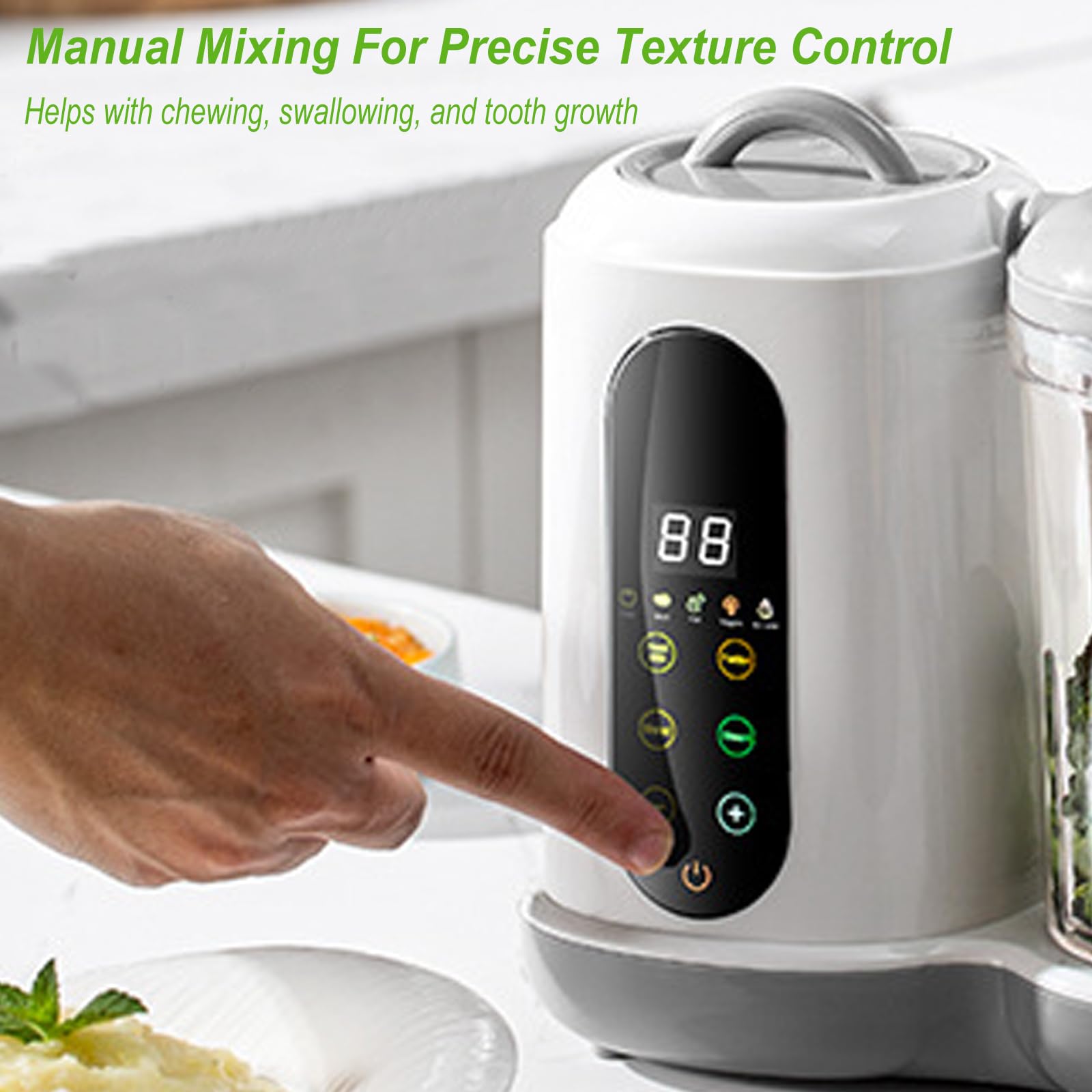 Préparateur D'aliments Pour Bébé, Robot Cuiseur Mixeur Pour Bébés Avec Cuisson à La Vapeur, Mélange Et Chauffage, Cuiseur Mixeur Multifonctions Avec 4 Préréglages De Cuisson
