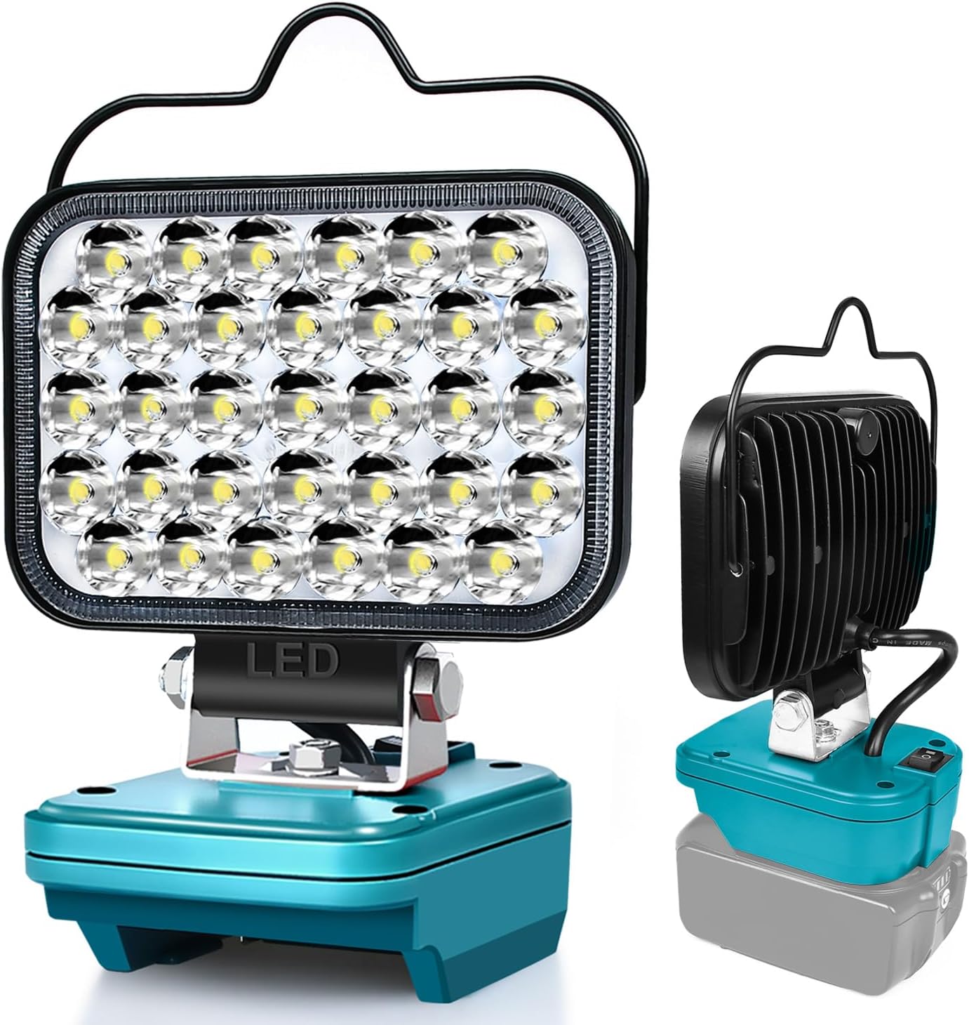 LED Work Light for Makita 14.4V/18V LXT Battery,Cordless Portable Flashlight Jobsite Light Spotlight Tool for Makita BL1850,Lamp Flood Light for Repairing/Outdoor Camping/Garages/Emergency(No Battery)