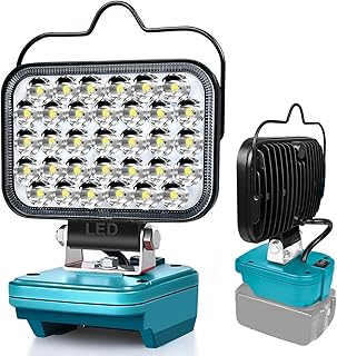Cordless LED Work Light for Makita 18V LXT Battery - Portable Jobsite Spotlight Tool for BL1850, Flood Lamp Flashlight for Repairing/Outdoor Camping/Fishing/Emergency (No Battery)