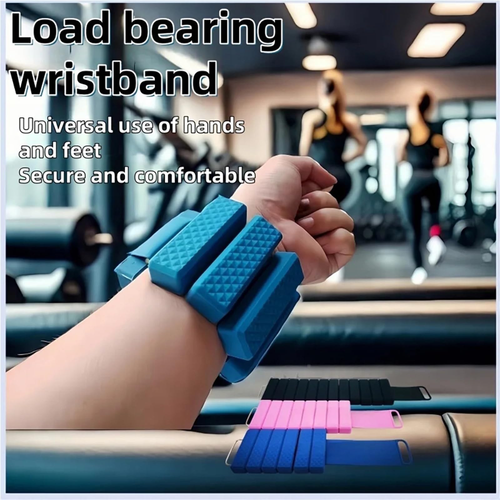 Cavigliere Pesi 2 pezzi in silicone con supporto for pesi, speciale for sport, corsa, polso, fitness, anello, braccialetto, cavigliera, yoga