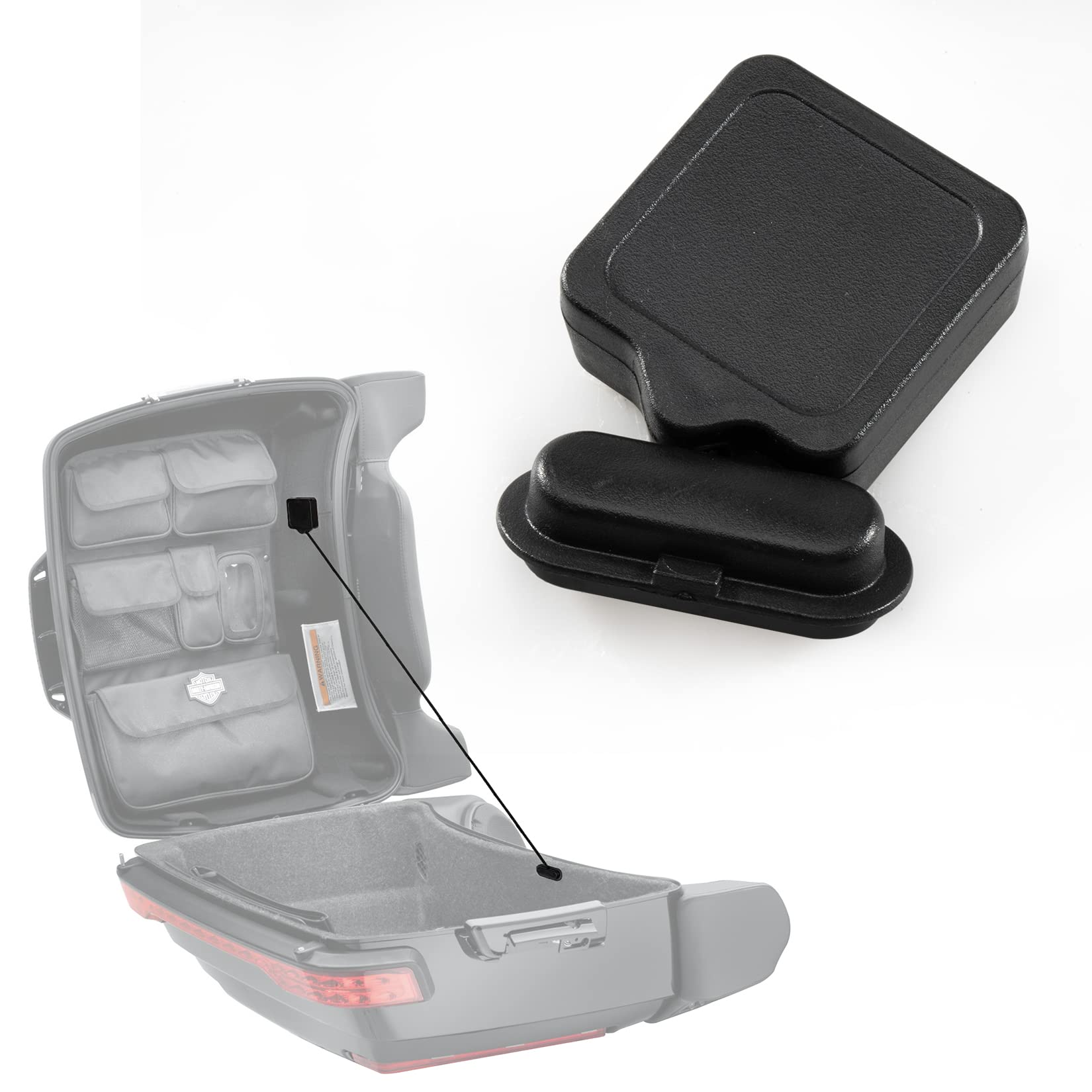 Motorcycle Tour Pack Tether PSLER Motorcycle Tour Pack Lid Tether -  Retractable Cable For Harley Touring Models 1996-2023 Trunk Retractable  Tether