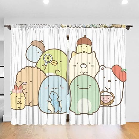 Amazon Co Jp 新品 すみっコぐらし おしゃれ 2 1級遮光 カーテン Uvカット 昼夜目隠し 断熱断冷 防寒 防音 省エネ 部屋 寝室 賃貸屋 リビングルーム おしゃれ 2枚組 幅132cm丈213cm 並行輸入品 ホーム キッチン