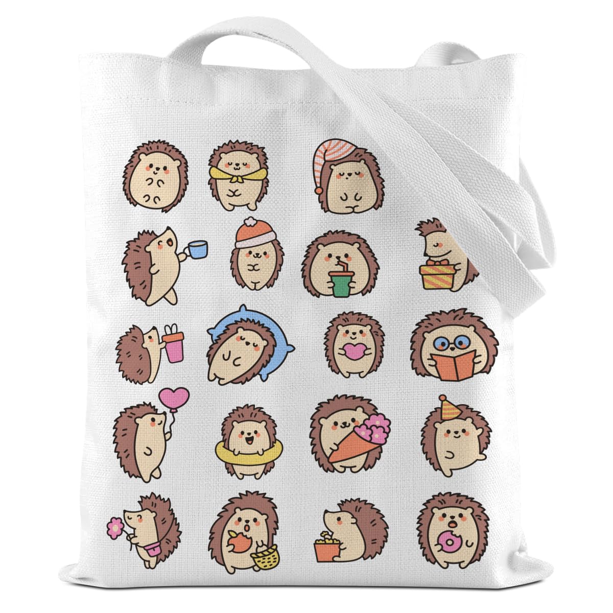 CFGBFDGH Turtle Gifts Shark Gifts Tote Bag, Hedgehog Horse Gifts for Women Girls, Animals Reusable Grocery Bag Shopping Bag