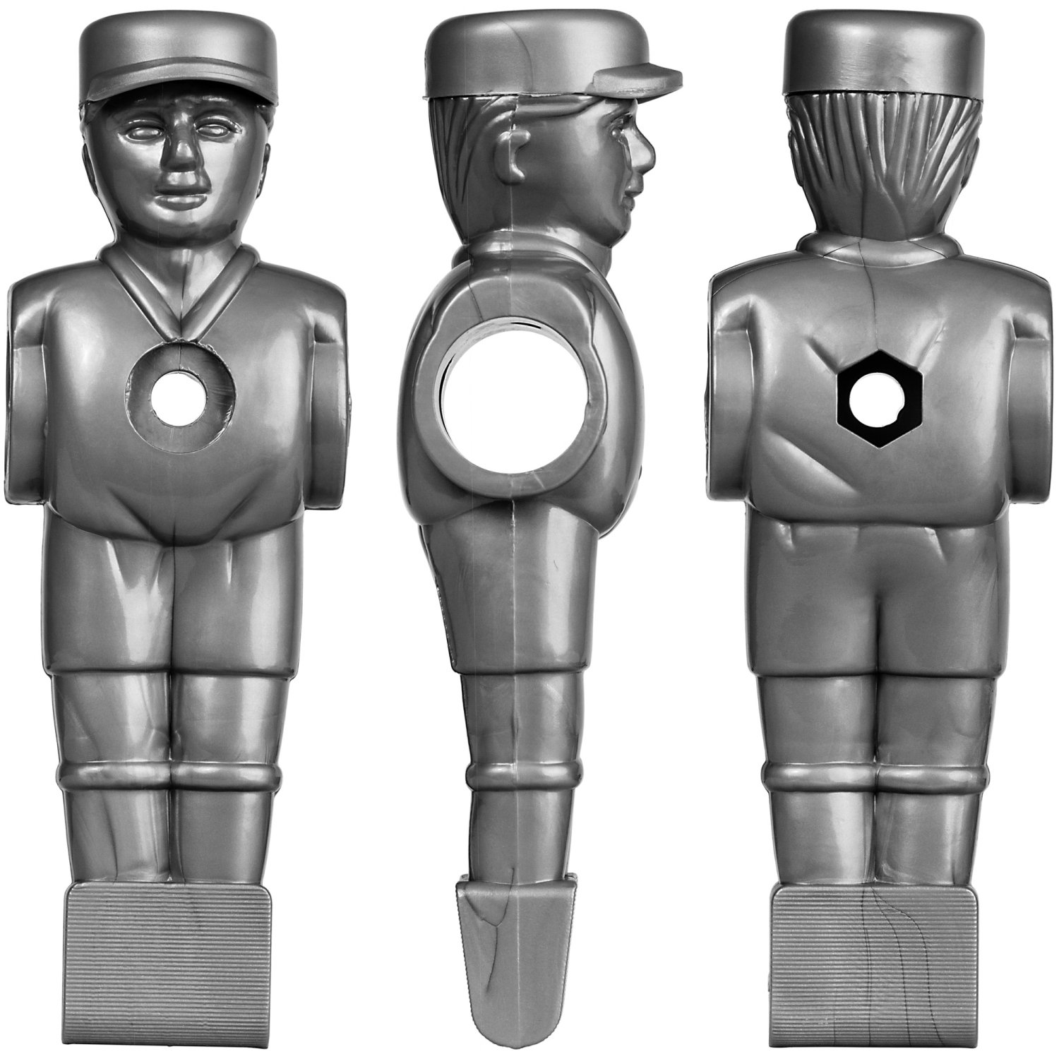22 Figurines Baby-Foot - Joueurs Plastique Pour Tiges 15,9 Mm - Jaune Et Bleu - Remplacement