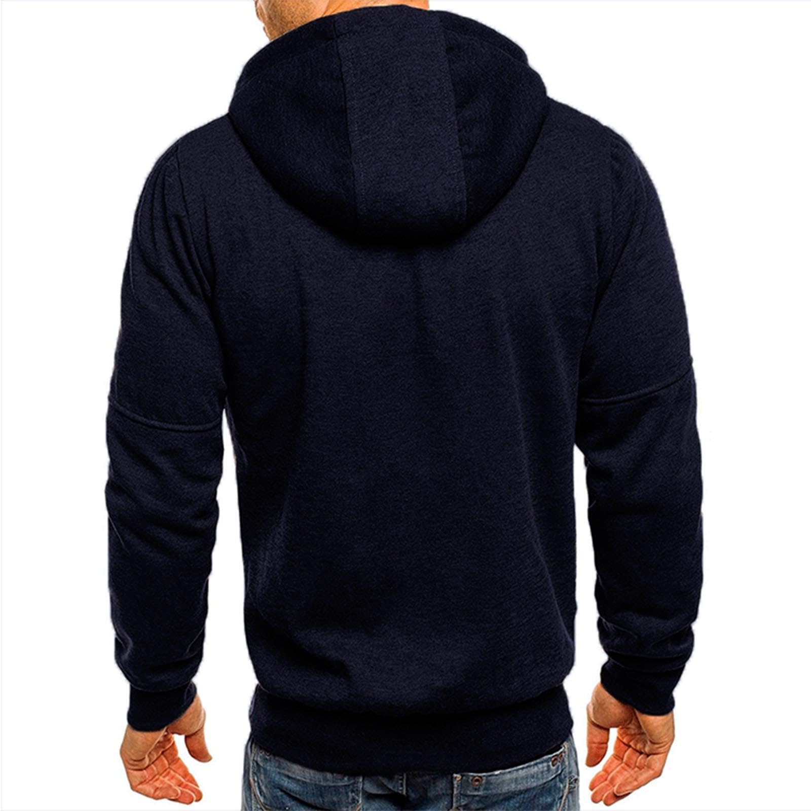 Tuta da jogging da uomo, set di tuta sportiva minimalista, con cappuccio, per il tempo libero, a maniche lunghe, da uomo, per palestra, fitness, traspirante, felpa da jogging, casual, per la
