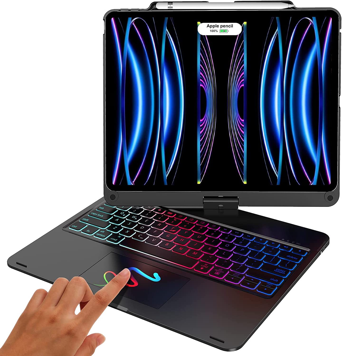 Amazon | 一体型 iPad Pro 12.9 キーボードケース 第5/4/3世代 360