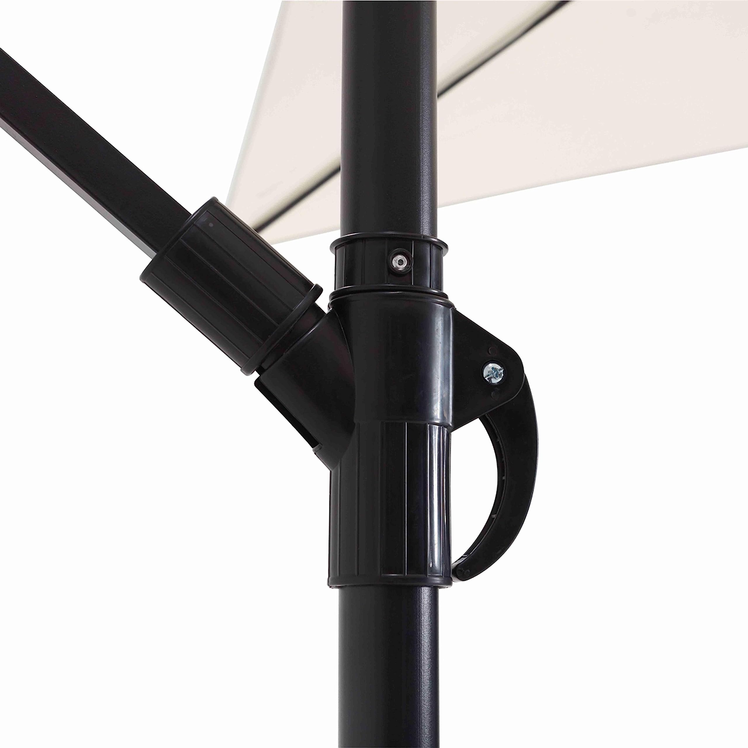 Oviala Parasol déporté 3x3m Acier écru