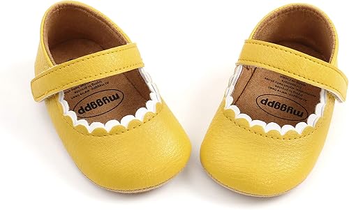 Miniatura 5 de WILLFUN Zapatos planos Mary Jane para bebé niña, diseño floral, vestido de princesa, zapatos de cuna antideslizantes para los primeros pasos