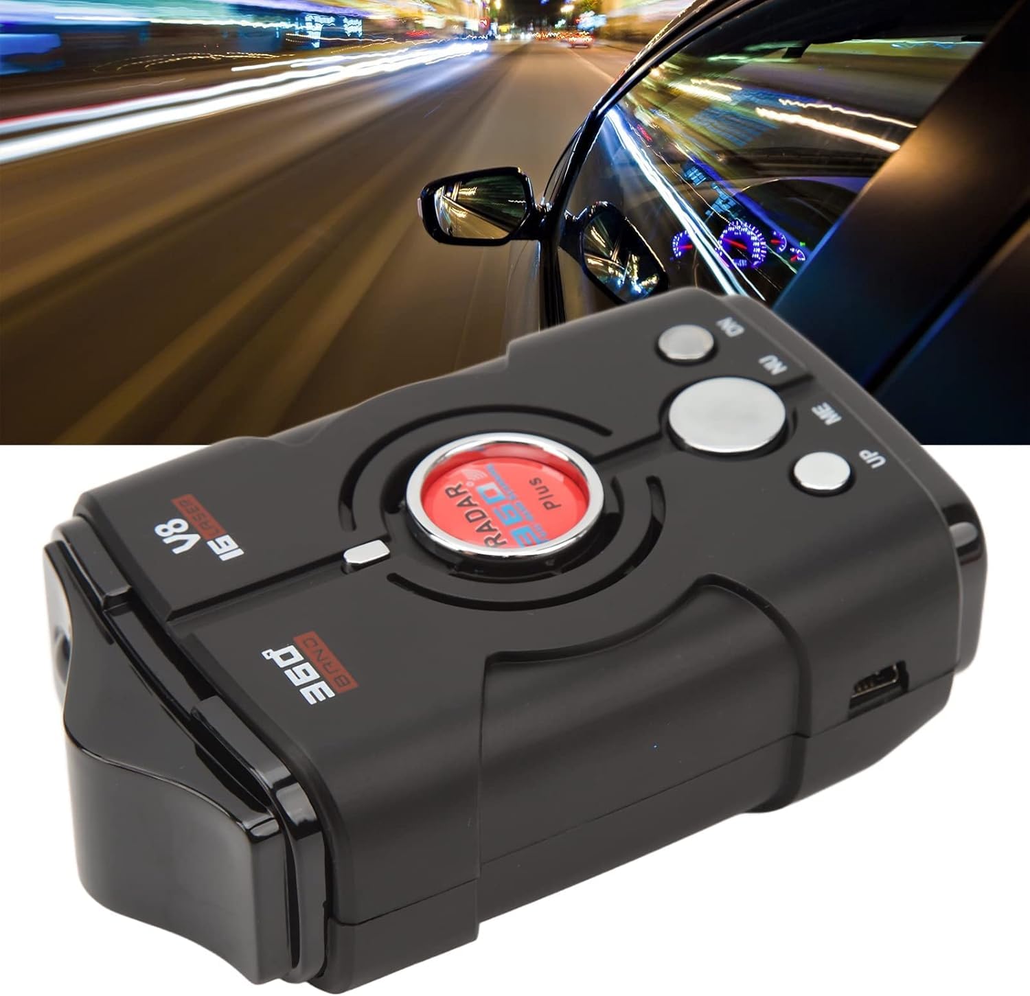 Rilevatore Radar a 360° per Auto, Rilevatori Autovelox, Rilevatore Auto a Portata Estesa con GPS Integrato, Avvisi Vocali in Tempo Reale, Reazione Rapida, Sicurezza del Veicolo Avanzata