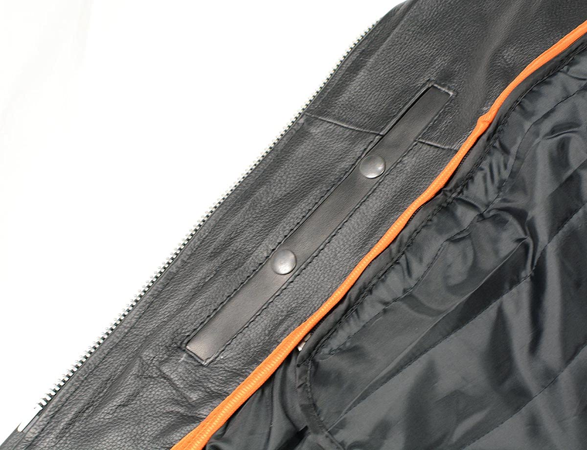 Milwaukee Leather LKL2710 Womens Classic Black Braided Motorcycle Jacket with Studded Back — view 6