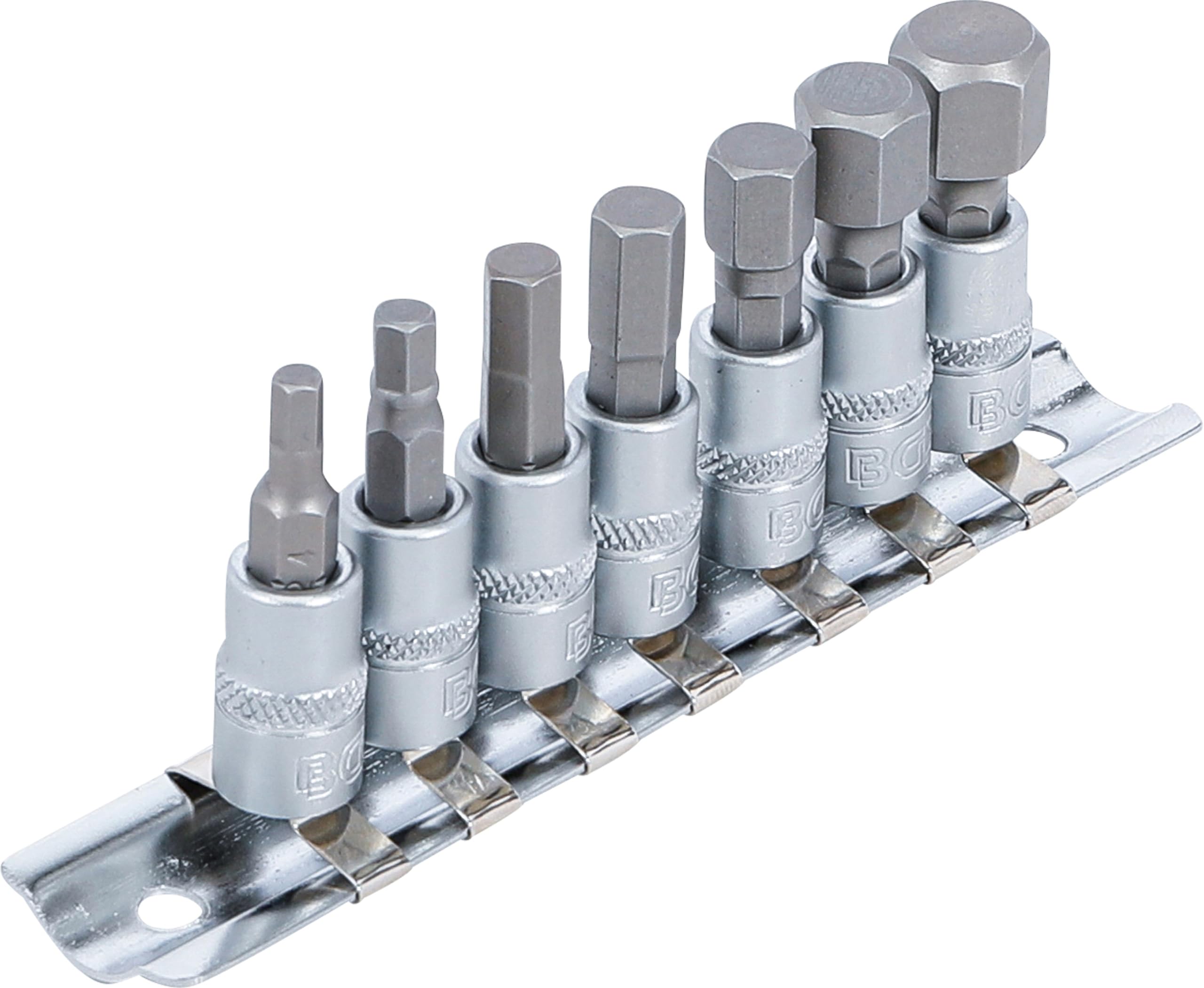 BGS 2161 | Serie di chiavi a bussola | 6,3 mm (1/4") | esagono interno 4 - 12 mm | 7 pz.