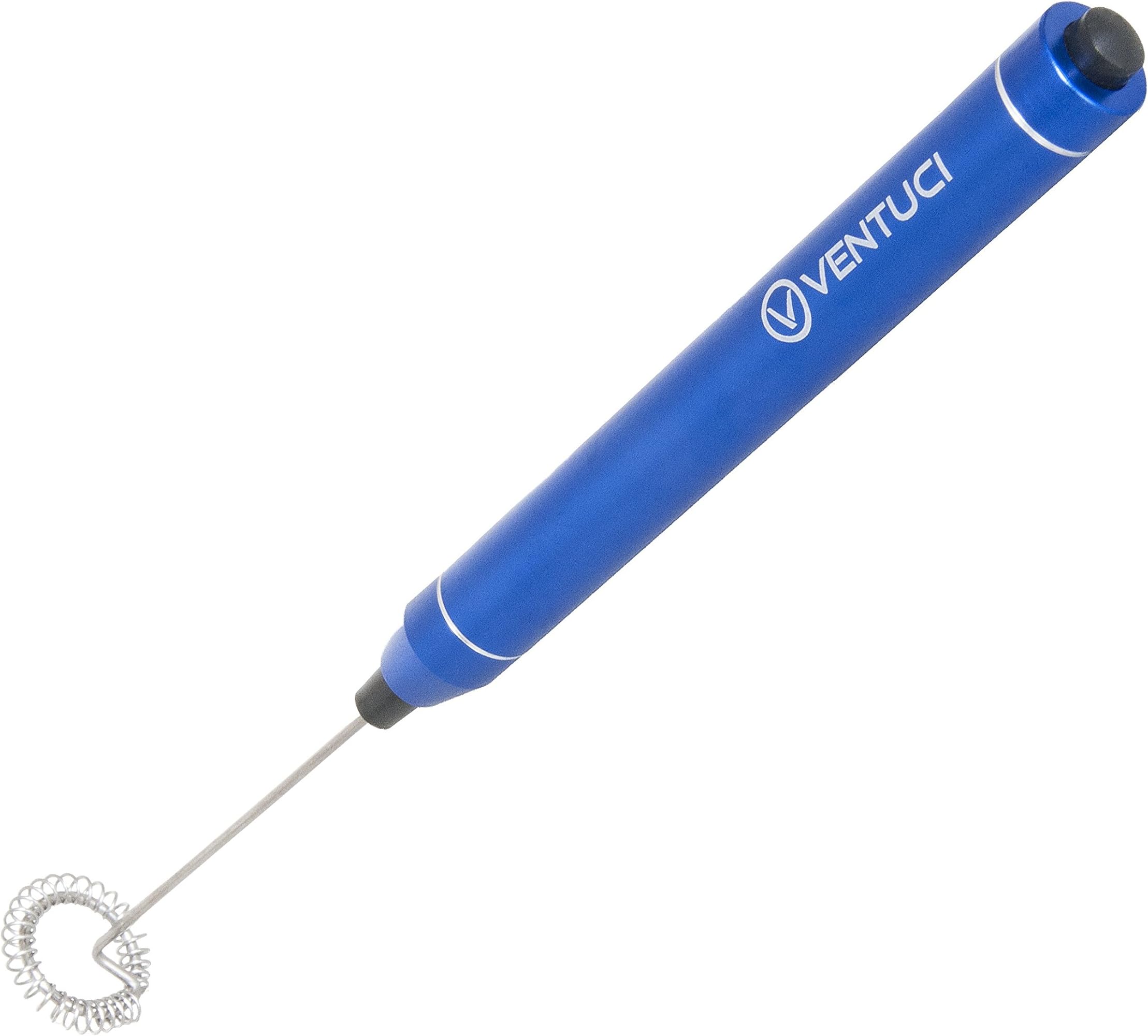 VENTUCI BLUE Mini Milk Frother - Cappuccino, Latte Foamer - Battery Operated - Handheld and Portable - Fantastic Gift Idea