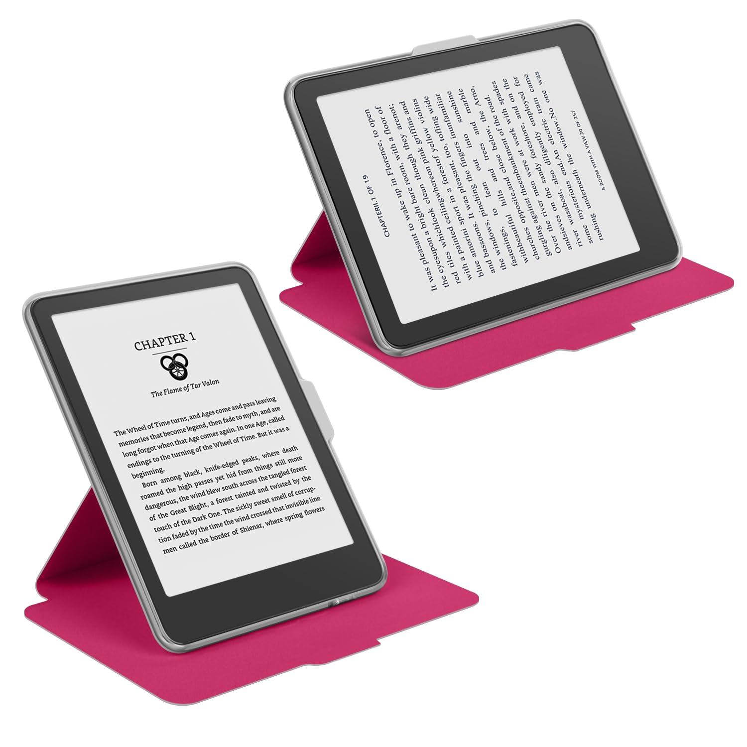 YoungMe Coque rotative à 360 degrés pour Kobo Clara BW 2024 de 6" sorti, design magnétique amovible housse de protection réglable avec dos transparent et veille/réveil automatique