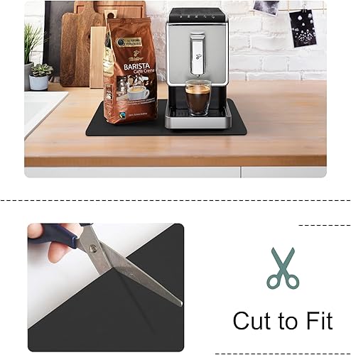 Miniatura 4 de Tapete para cafetera para encimeras, decoración de cafetería, almohadillas grandes para cafetera, absorbente, lavable, reversible, tapete de