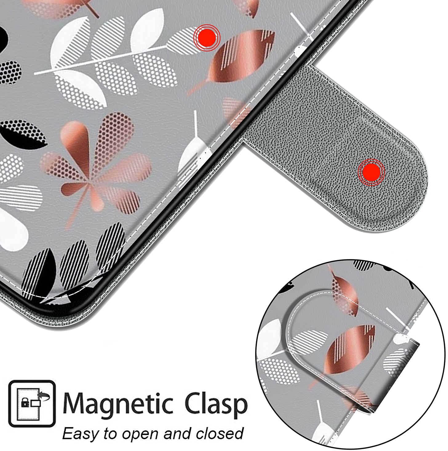 Cover Portafoglio In Pelle Per Oppo A55 5G / A54 4G / A53s / A16 | Con Supporto (Kickstand), Chiusura Magnetica E Slot Per Carte | Design Farfalla