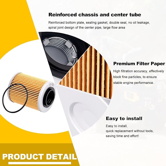 3PCS 420956123 420956120 Oil Filter for Can Am Maverick X3 2017-2023