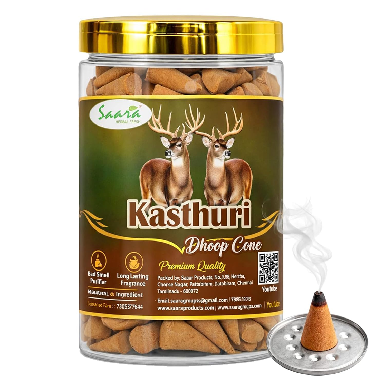 Dhoop Cone, 25 Nos | Dhoop Kuchi/Thoobam Kuchi | Sambrani Stick | Kasturi, 25 Nos-image-21