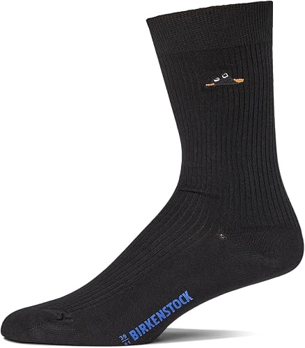Birkenstock, Unisex, Cotton Ribbed Socks, Black, Small
