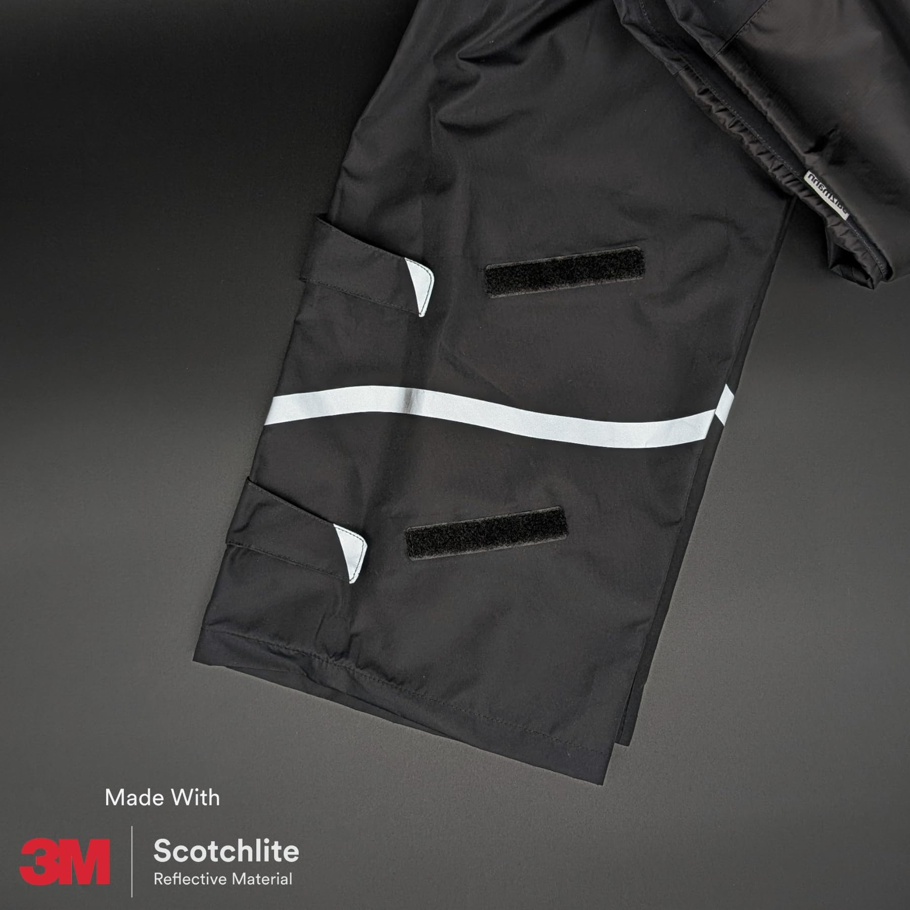 Salzmann Pantalon de Pluie Réfléchissant | S -XL | Fabriqué avec 3M Scotchlite | Pantalon de randonnée léger et imperméable