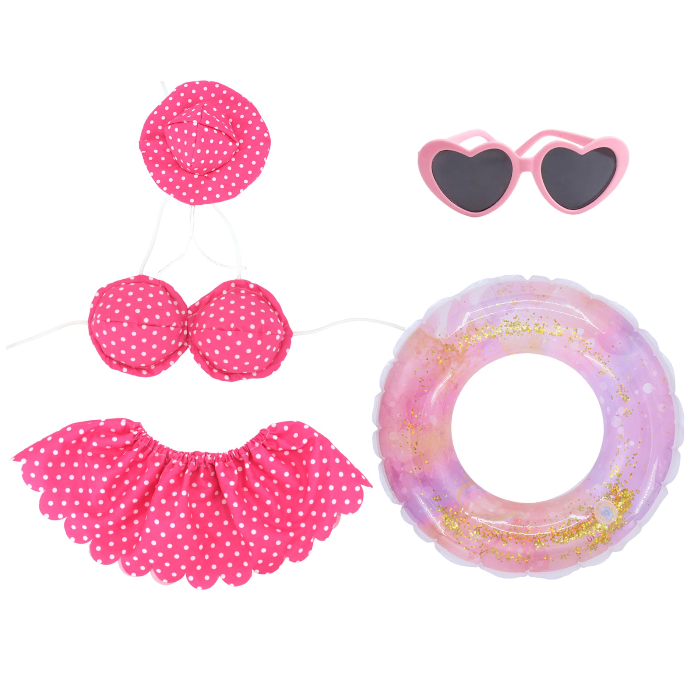 Neptuiby Porch Geese Outfits, Porch Geese Summer Outfit, Waterproof Bikini & Floatie Raincoat, Fits Yard Gooses Statues.