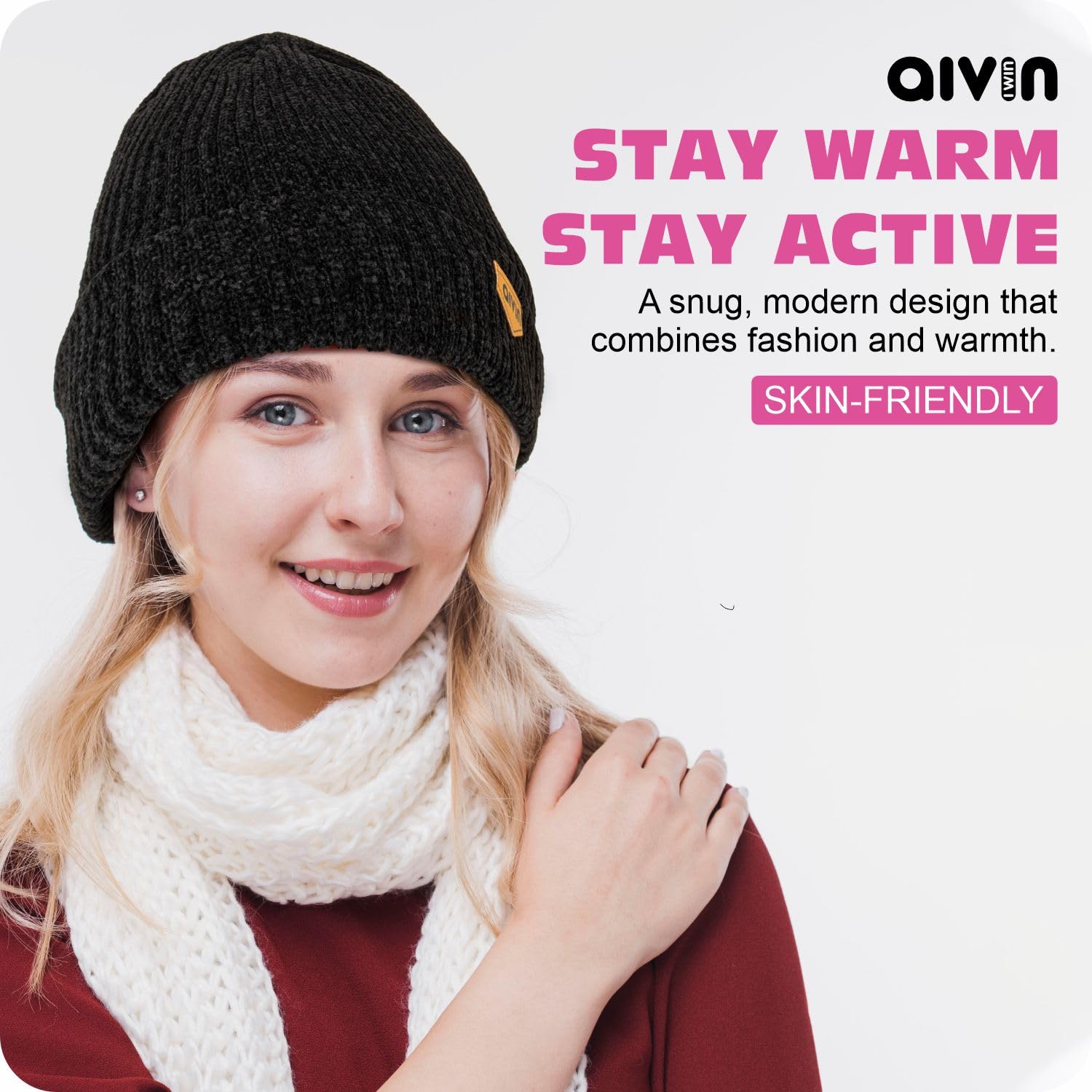 AIVIN Snug Unisex Ribbed Winter Cap, Winter Cap for Men & Women, Beanie Cap, Woolen Cap, Skull Cap, Roll-Up Edge Winter wear 2 71F6De3VrhL. SL1500