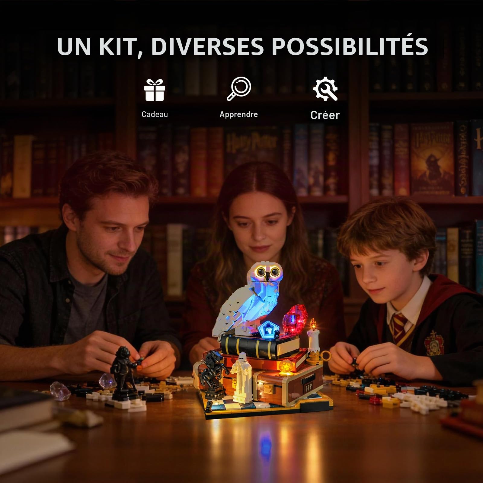 BRIKSMAX Kit d’éclairage à led pour LEGO 76466 L’école des sorciers – Édition collector - Compatible with Lego Harry Potter Blocs de construction Modèle- Pas inclure l’ensemble Lego