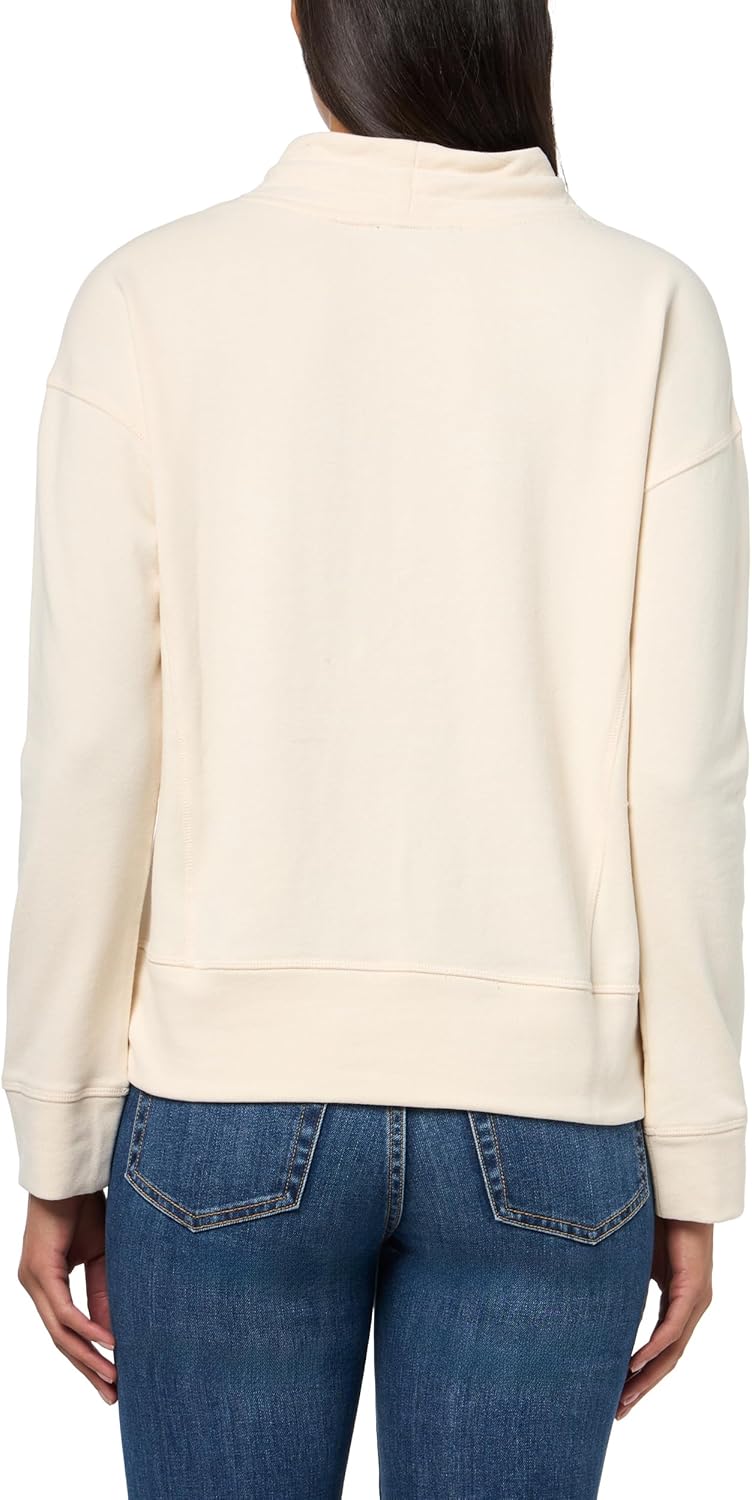 Nautica womens Long Sleeve Mock Neck Pullover Sweatshirt - Image 2