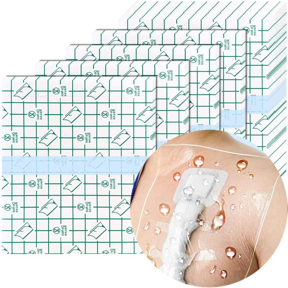 AQUASHIELDING Shower Protector, Dialysis Catheter Shower Cover, Pd Catheter Shower Shields Dialysis Port Waterproof Patch Wound Bandage for Showering (50 pcs)