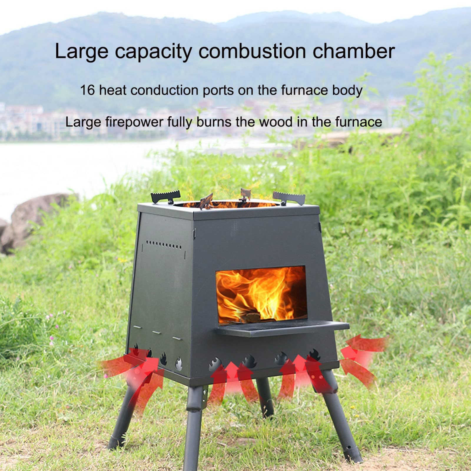Camping Stove Lightweight Wood Stove, Camping Stove, Rocket Stove, Outdoor Wood  Burning Stove, Wood Burning Camp Fabrics, Portable Folding Stainless Steel  Backpacking Fabric with Carry Bag for Camping Hikin : Amazon.de: Sports