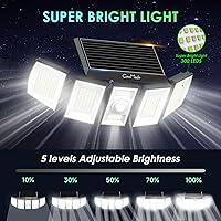 Vista 3 de Bright Solar Flood Lights Outdoor Waterproof Dusk to Dawn, Powered Security Spot Lighting, Motion Sensor Lamp for Yard Outside House Patio Backyard