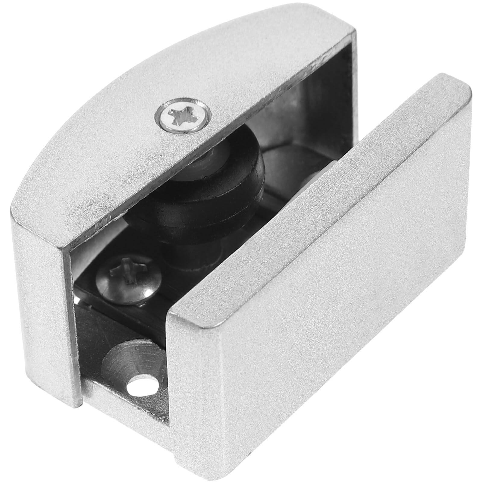 TOVINANNA Shower Door Bottom Guide for Sliding Glass Doors Anti-Swing Glass Door Roller Slider Rust Resistant Bathroom Door Track Replacement Part for Shower Door Alignment 1 Pack