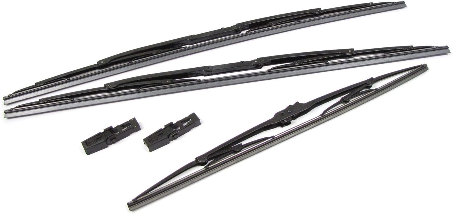 Atlantic British Ltd. Wiper Blade Kit DKC000040 LR012047 with Retainer Clips for Range Rover Full Size and Sport