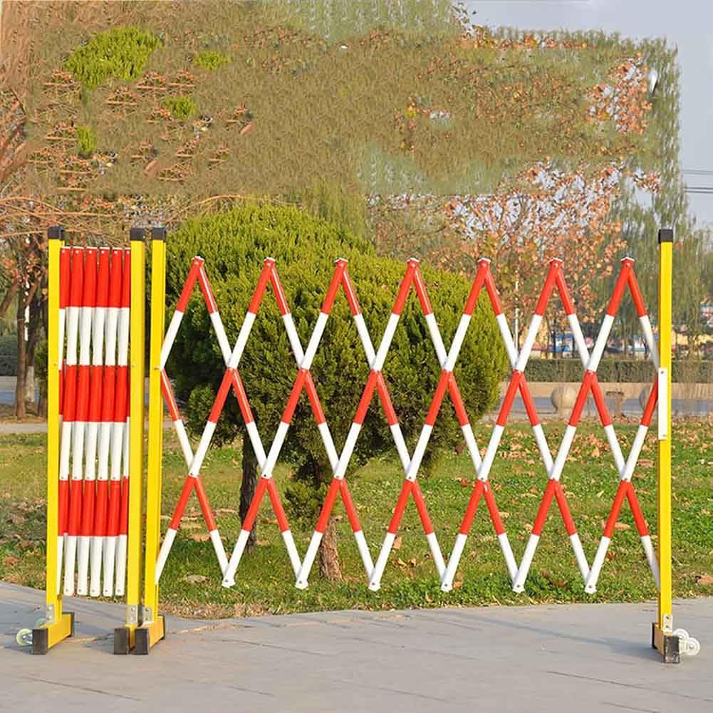 Transenne da Esterno Sistema di Barricate Mobili | Barriere di Sicurezza Espandibili Tubo in Acciaio Robusto Spesso 25 Mm | Barricate con Ruote,1.2 * 5m